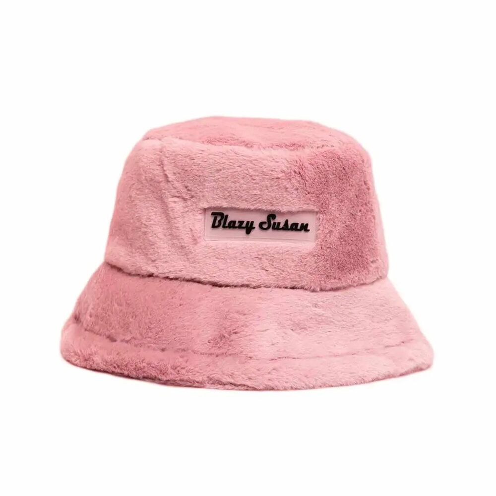 NWT Blazy Susan Fuzzy Bucket Hat in Pink